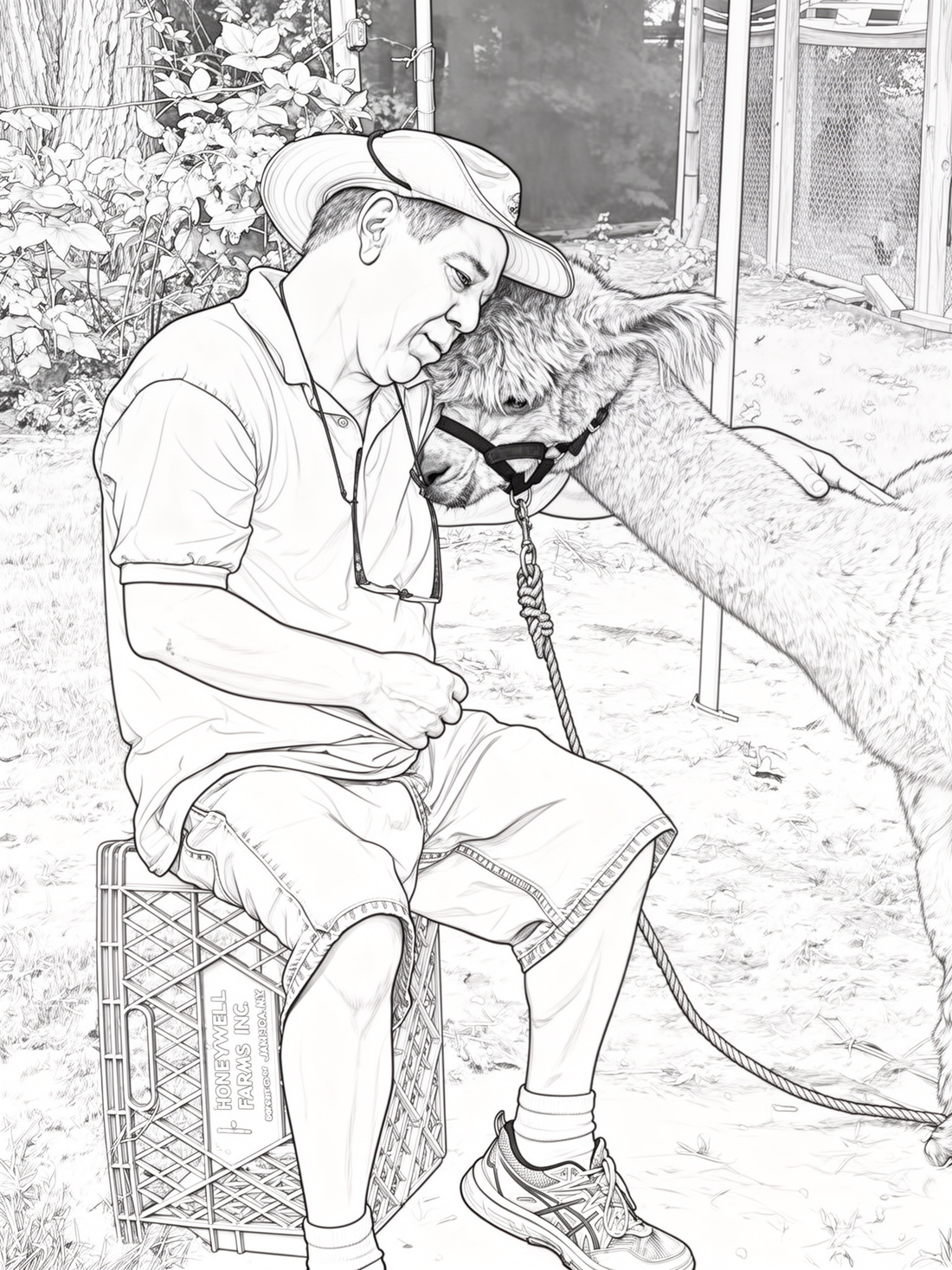Free Hermey the Alpaca Coloring Page – Beyond the Gate