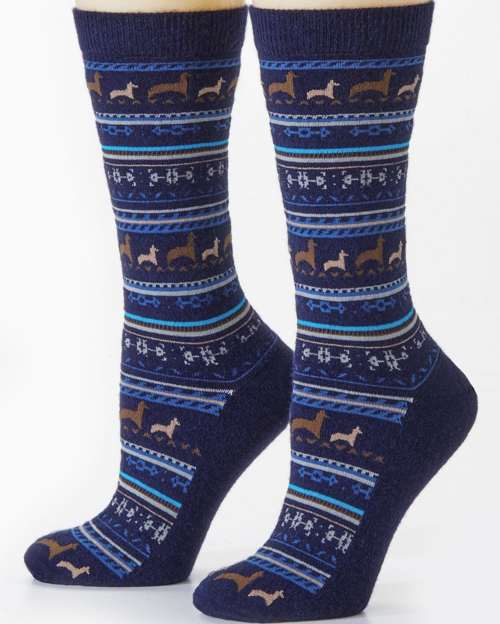 Baby Alpaca Print Crew Socks – Soft Warm Alpaca Socks